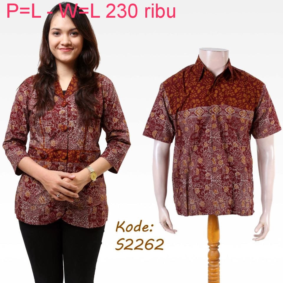  Baju Batik Pasangan Online Model Baju Batik 