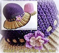 how to crochet, crochet patterns, hats, sun hats, hats with brims,