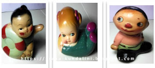 din colectia ascutitori din ceramica anii 1970-1980: baietel cu colac, fetita cu minge, pitic
