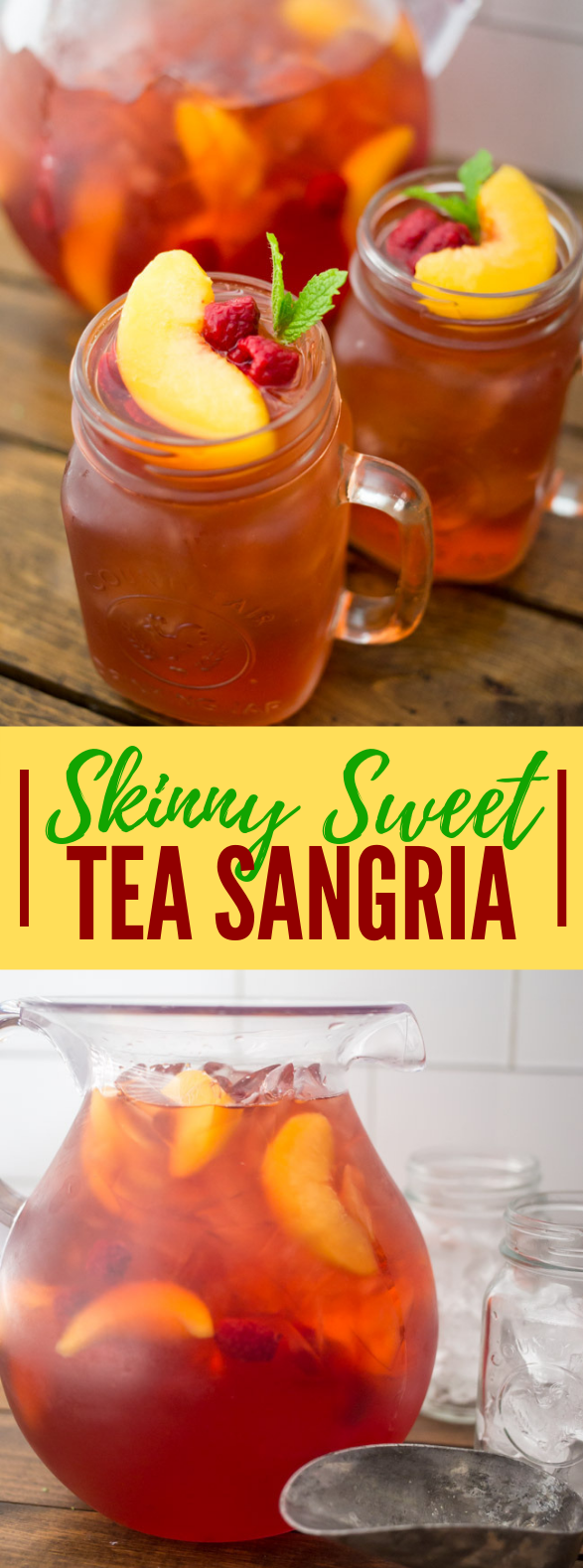 Skinny Sweet Tea Sangria #drinks #cocktails
