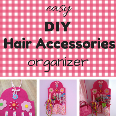 easy DIY hair accessories organizer