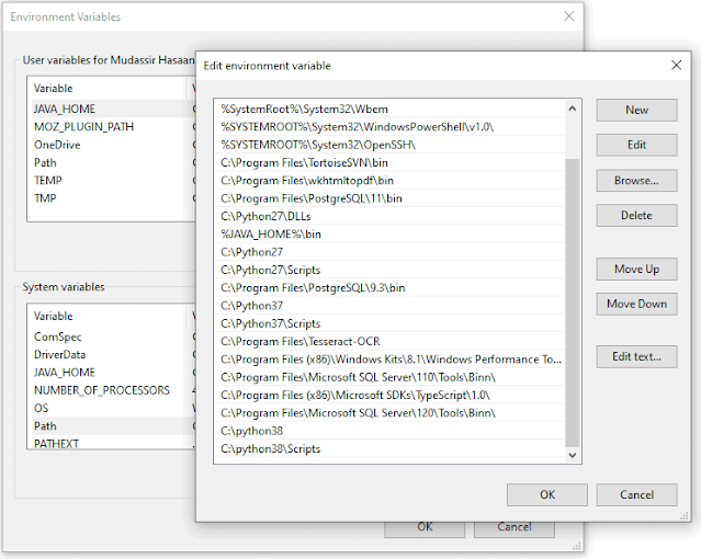 Setting Up Python and PostgreSQL Environment Variable