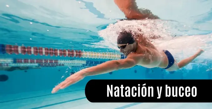 Prueba de natación para bomberos