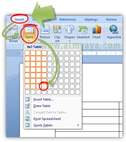 Microsoft word sebagai aplikasi pembuatan dokumen sangat mendukung pembuatan tabel Tutorial Cara Membuat Tabel di Ms Word 2007