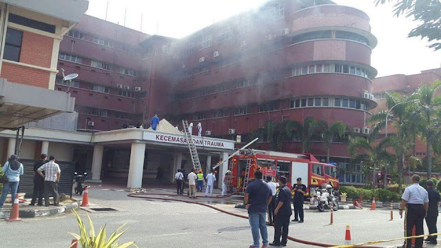 Video & Gambar Hospital Sultanah Aminah Yang Terbakar, 6 Maut