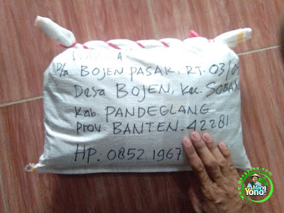 Pengemasan Benih Padi NAZWA 80 HST Panen. 10 Kg atau 2 Bungkus  WARGA Pandeglang, Banten 