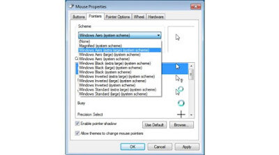 Blog tips dan trik trik gampang kali ini bakal menyebarkan  Cara Praktis Memperbesar Ukuran Pointer dan Kursor Mouse