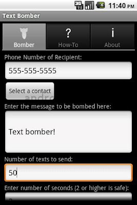 Text Bomber for Android