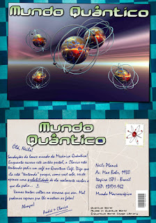 cartão postal mundo quântico