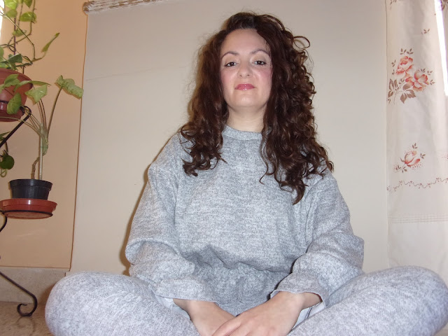 Grey Frill Jumper Loungewear Set - Amora