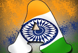 Indian flag in alphabets.