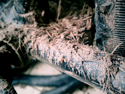 bicycle, mud