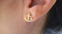 Gold Anchor Earrings2