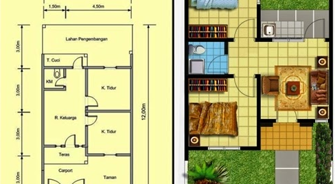 Contoh Gambar Desain Sketsa Rumah  Dengan Biaya  Pembuatan  