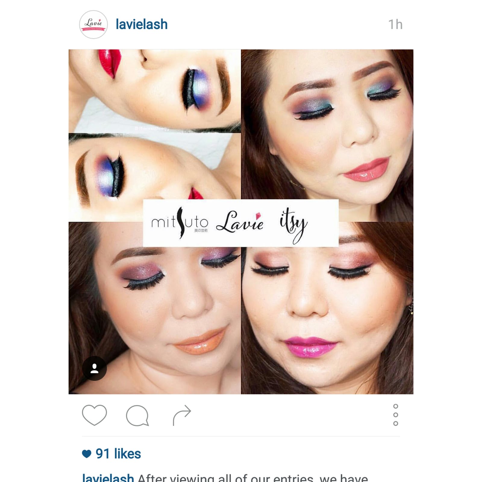 1ST WINNER MAKE UP COMPETITION - LAVIE LASH, ITSY NAIL & MITSUTO ID