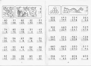 atividades de matemática subtração