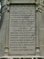 Dedicatòria del Monument al Pare Claret. Autor: Carlos Albacete