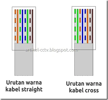 urutan kabel straight dan cross