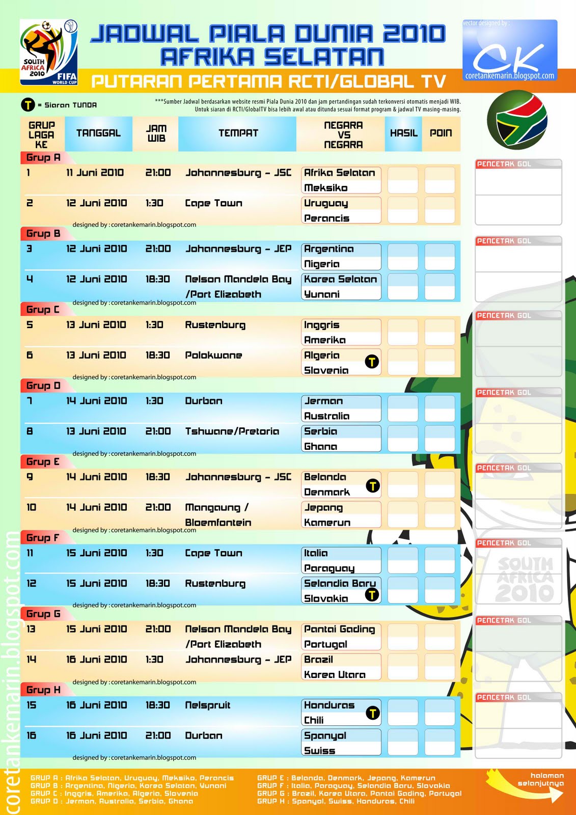 Download Jadwal Piala Dunia 2010FROM BANDA ACEH WITH COFFEE