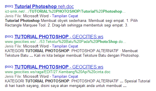 Mencari File tertentu dengan Google  Exist Online