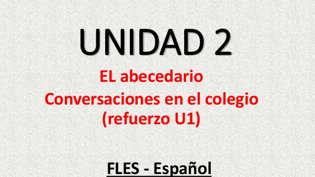 ELE Unidad 2: Abecedario y conversaciones básicas