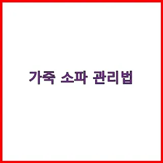 가죽 소파 관리법 - 베이비 오일과 물티슈로 안전하게 닦기