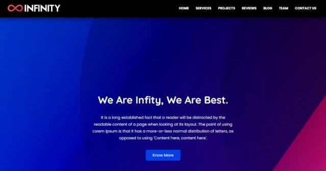 قالب Infinity Portfolio Blogger للتوعية بفيروس كورونا للتحميل