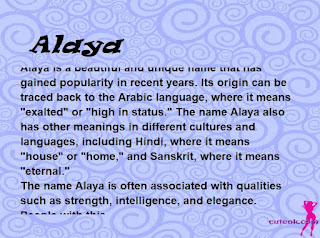 meaning of the name "Alaya"