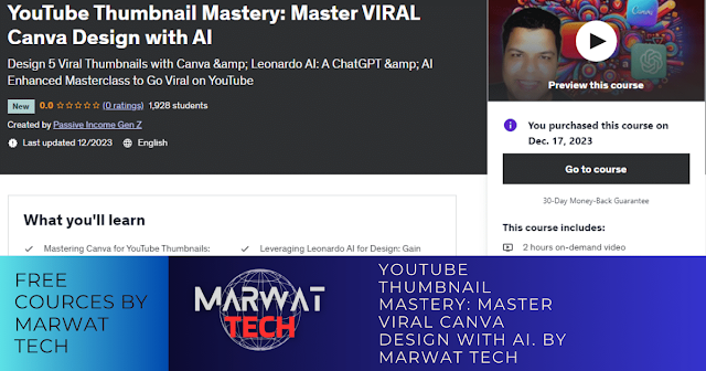 YouTube Thumbnail Mastery: Master VIRAL Canva Design with AI. By Marwat Tech