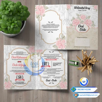 Download Template Desain Undangan Pernikahan Custome Elegan Cdr