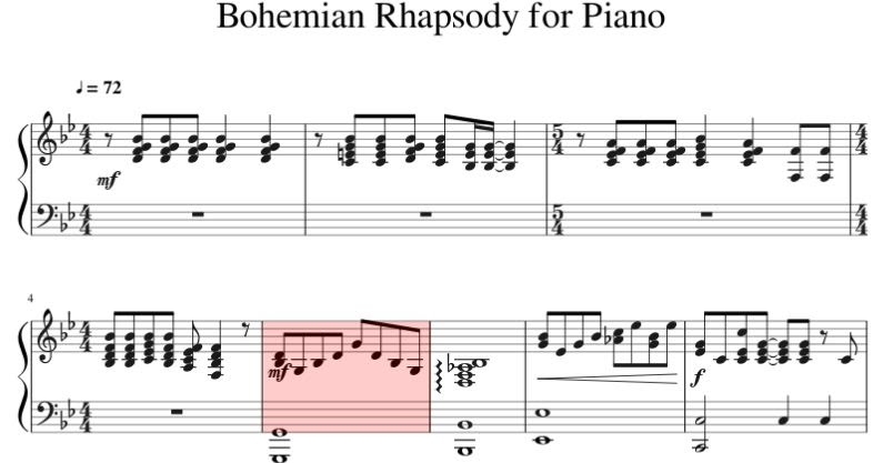 Piano Sheet Music Freddie Mercury Bohemian Rhapsody Piano Sheet Music Pdf - roblox piano bohemian rhapsody sheet