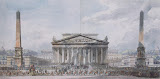 Ceremonial Opening of the Temple of Immortality by Louis Jean Desprez - Architecture, Landscape Drawings from Hermitage Museum