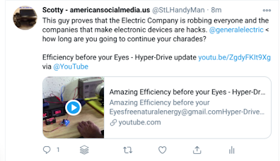 This guy proves that the Electric Company is robbing everyone and the companies that make electronic devices are hacks. @generalelectric < how long are you going to continue your charades?   Efficiency before your Eyes - Hyper-Drive update https://t.co/fiRqPOCvH6