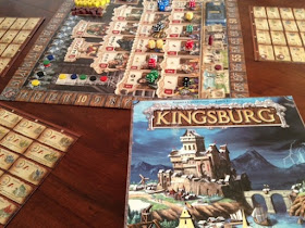 Kingsburg board game in play