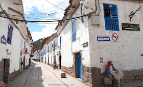 Streets of Cuzco and a baby Alpaca, Peru