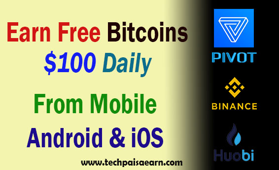 Pivot App Earn Free Bitcoin 100 Daily From Mobile Android And Ios - 