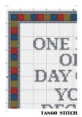 One day or day one. You decide funny cross stitch pattern - Tango Stitch