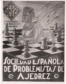 Cartel de la Sociedad Española de Problemistas de Ajedrez en 1942
