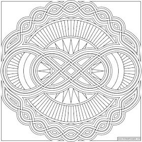Double infinity mandala to color- available in jpg and transparent png formats