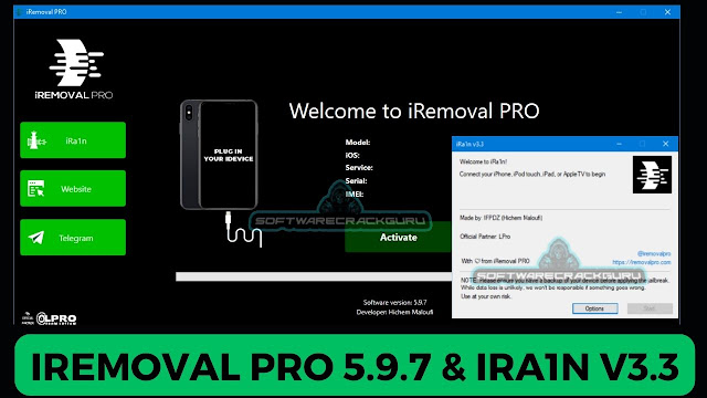 Download iRemoval PRO v5.9.7 & iRa1n v3.3 - Added iOS 16.4 Bypass Latest 2022