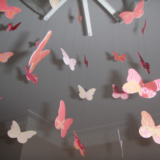 image paper butterfly hanging mobile