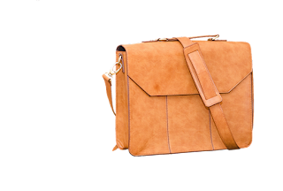 A Light Brown Color Leather Bag