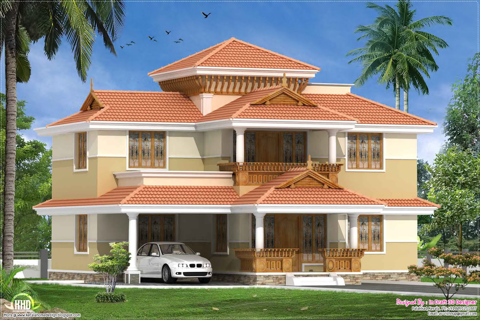  Kerala  traditional 4 bed room villa 2060 sq feet House  