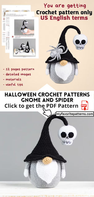 Halloween Crochet Patterns Gnome and Spider