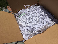 box of shredded paper