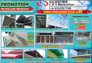 L&V Renovation Specialise in Auto Gate, Iron Work, Stainless Steel at Kajang Selangor