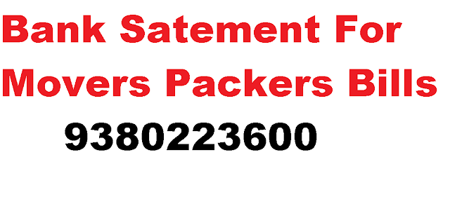 Packers and Movers Bill For Claim