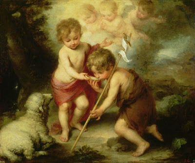 John the Baptist with Jesus Lamb