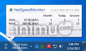 NetSpeedMonitor pantau kecepatan internet