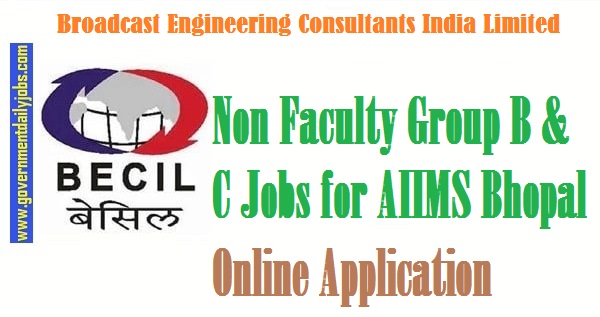 BECIL Non Faculty Jobs 2020